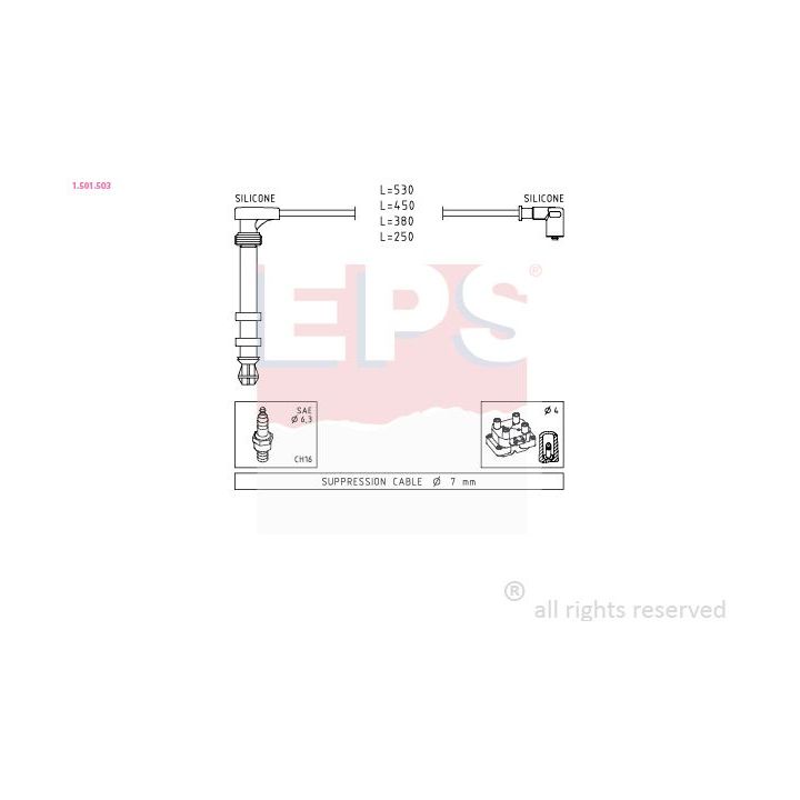 Uždegimo laido komplektas EPS 1.501.503