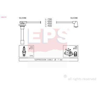 Uždegimo laido komplektas EPS 1.501.711