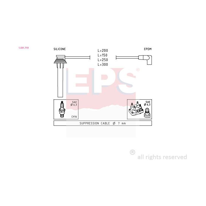 Uždegimo laido komplektas EPS 1.501.719