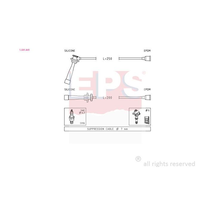 Uždegimo laido komplektas EPS 1.501.841