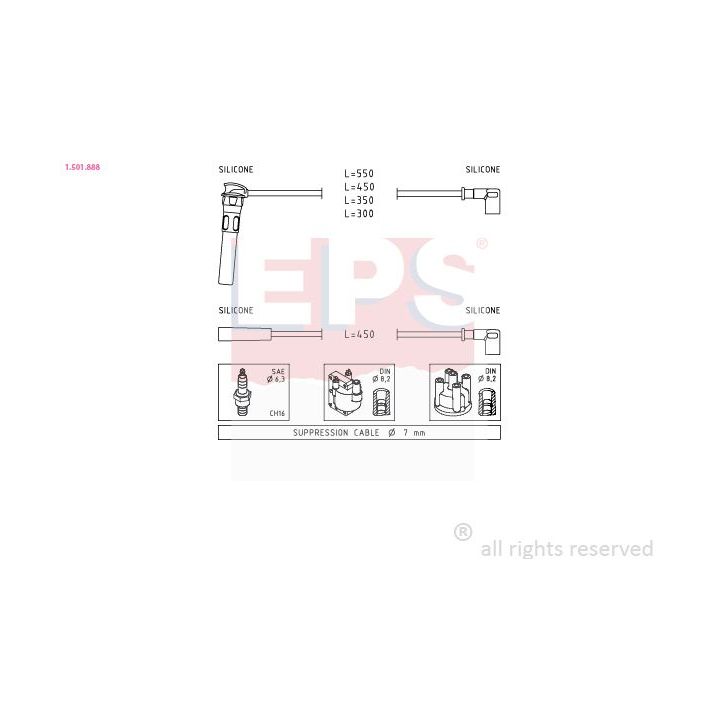 Uždegimo laido komplektas EPS 1.501.888