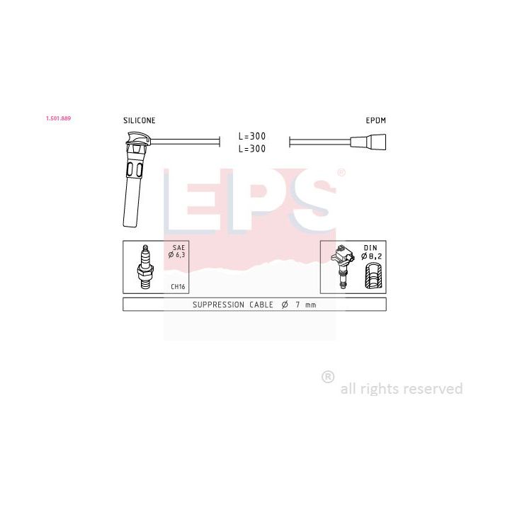 Uždegimo laido komplektas EPS 1.501.889