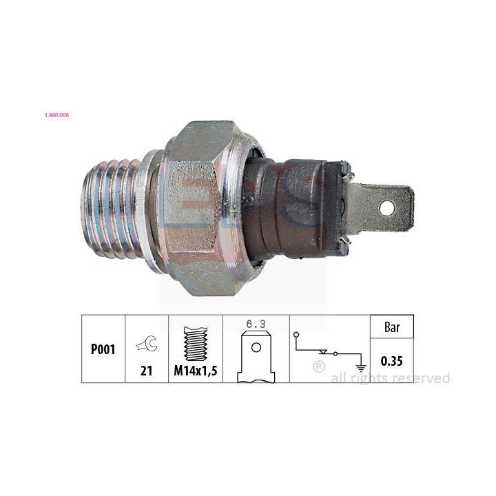Alyvos slėgio jungiklis EPS 1.800.006