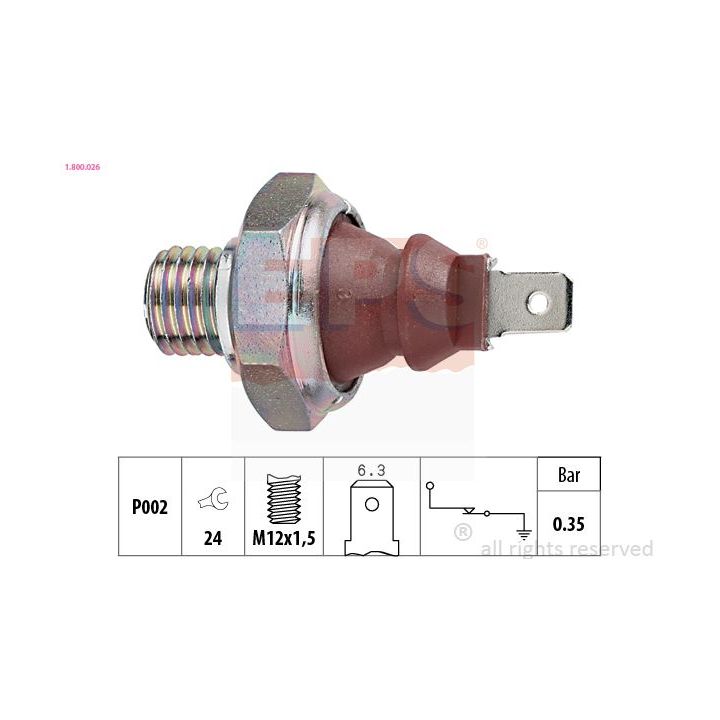 Alyvos slėgio jungiklis EPS 1.800.026