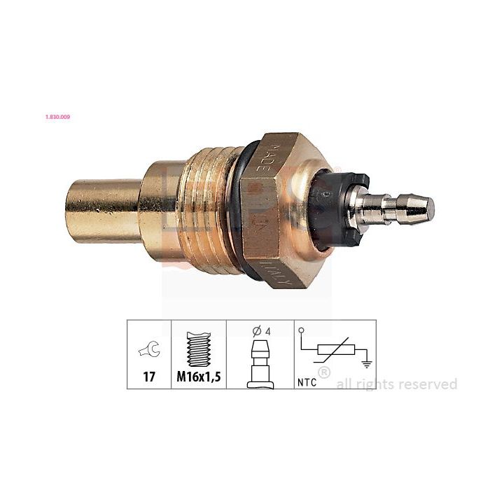 Siuntimo blokas, aušinimo skysčio temperatūra EPS 1.830.009