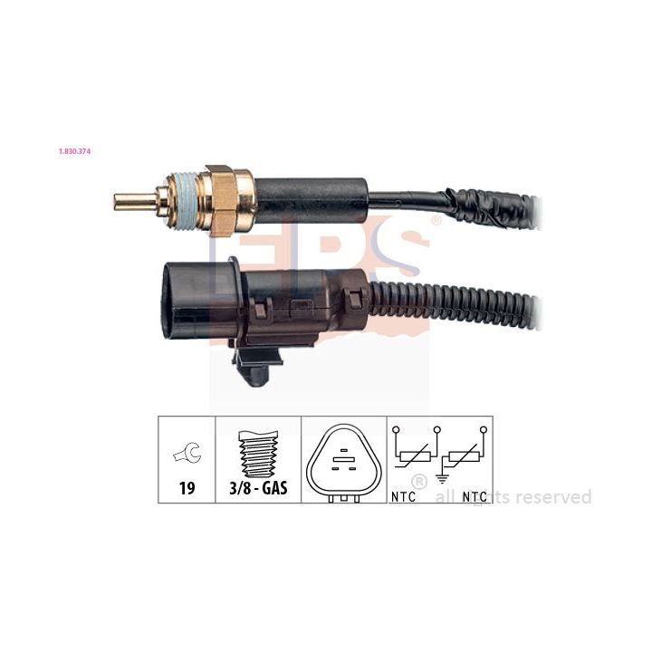 Siuntimo blokas, aušinimo skysčio temperatūra EPS 1.830.374