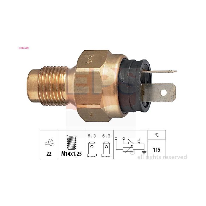 Siuntimo blokas, aušinimo skysčio temperatūra EPS 1.830.506