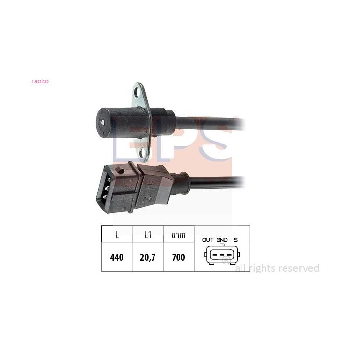 Jutiklis, alkūninio veleno impulsas EPS 1.953.022