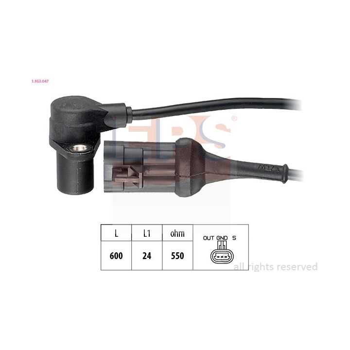 Jutiklis, alkūninio veleno impulsas EPS 1.953.047