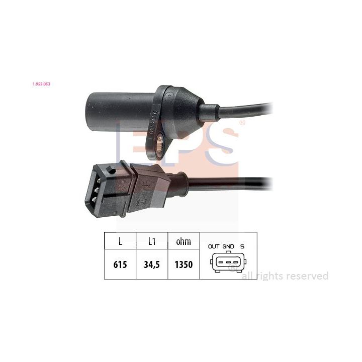 Jutiklis, alkūninio veleno impulsas EPS 1.953.053