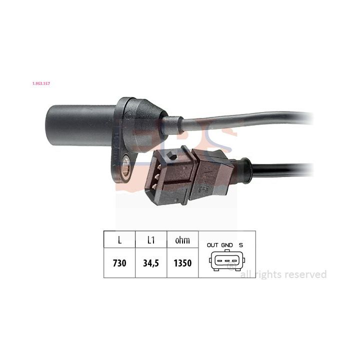 Jutiklis, alkūninio veleno impulsas EPS 1.953.157