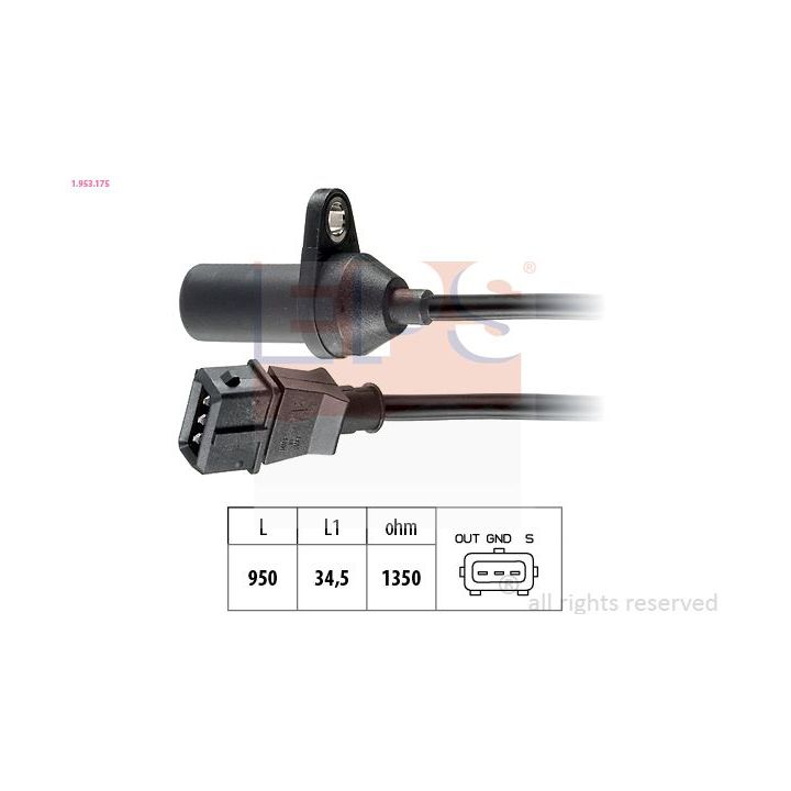 Jutiklis, alkūninio veleno impulsas EPS 1.953.175