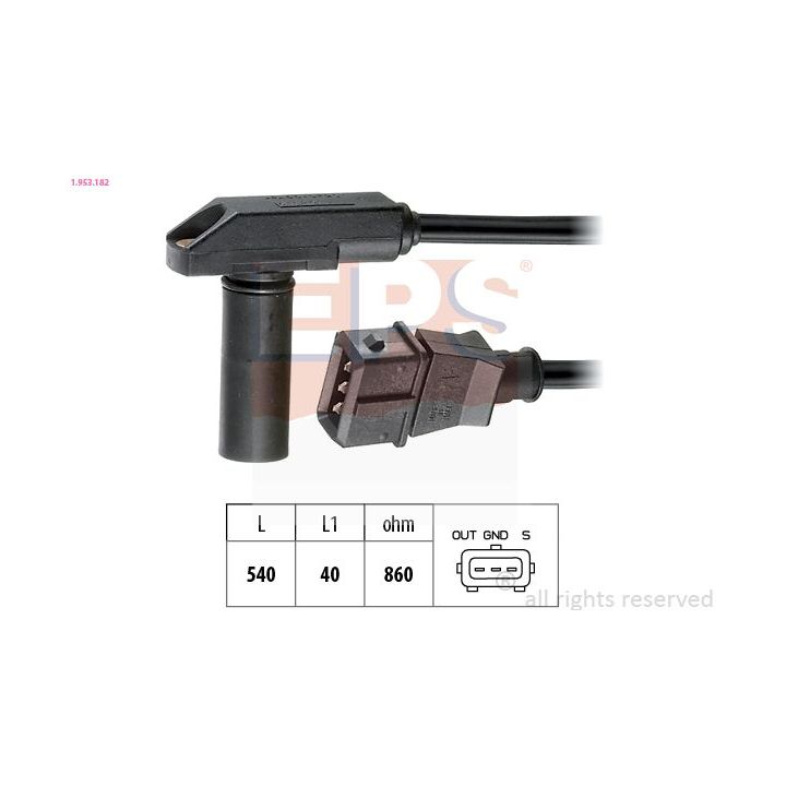 Jutiklis, alkūninio veleno impulsas EPS 1.953.182