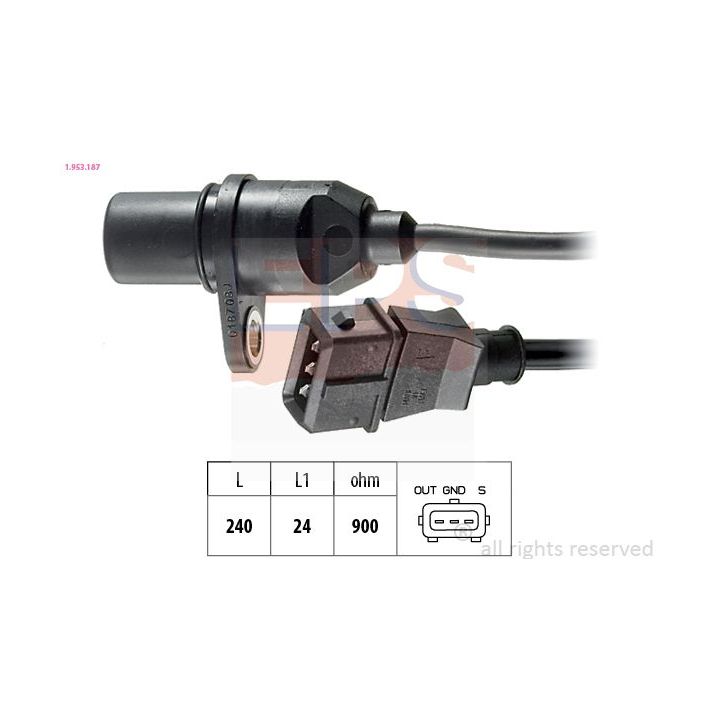 Jutiklis, alkūninio veleno impulsas EPS 1.953.187