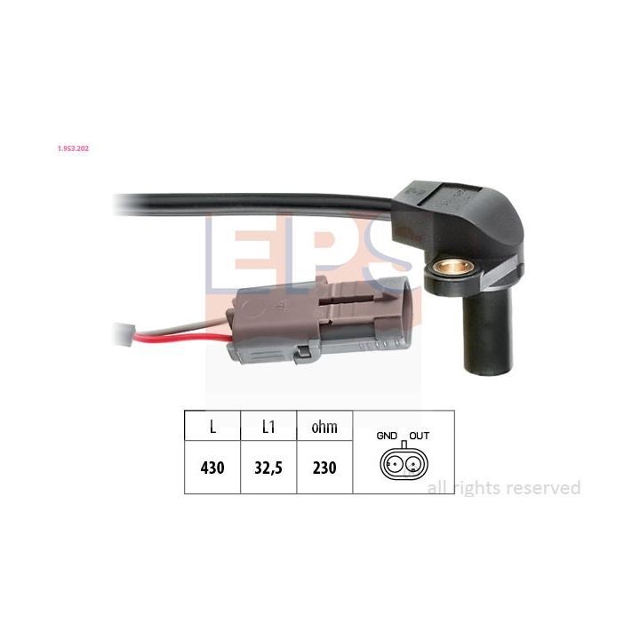 Jutiklis, alkūninio veleno impulsas EPS 1.953.202