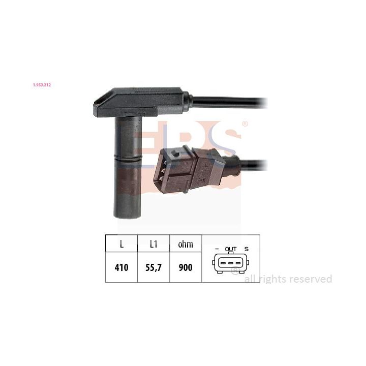 Jutiklis, alkūninio veleno impulsas EPS 1.953.212