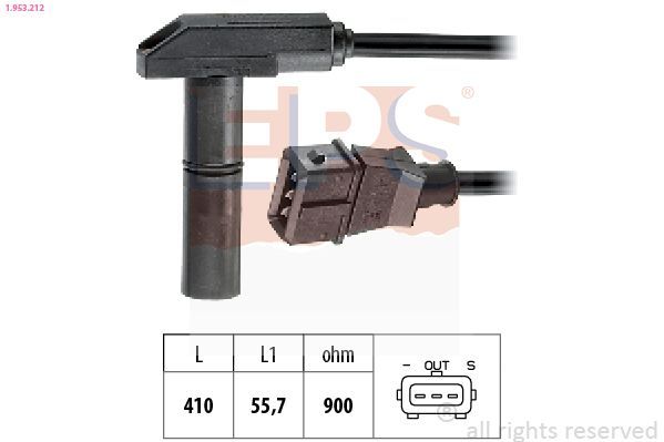 Jutiklis, alkūninio veleno impulsas EPS 1.953.212