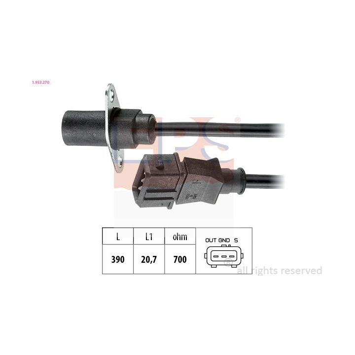 Jutiklis, alkūninio veleno impulsas EPS 1.953.270