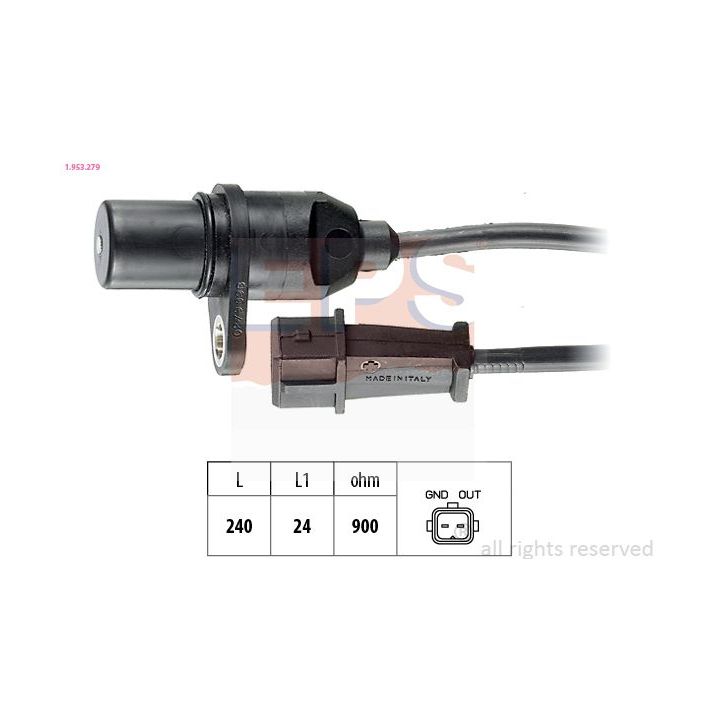 Jutiklis, alkūninio veleno impulsas EPS 1.953.279