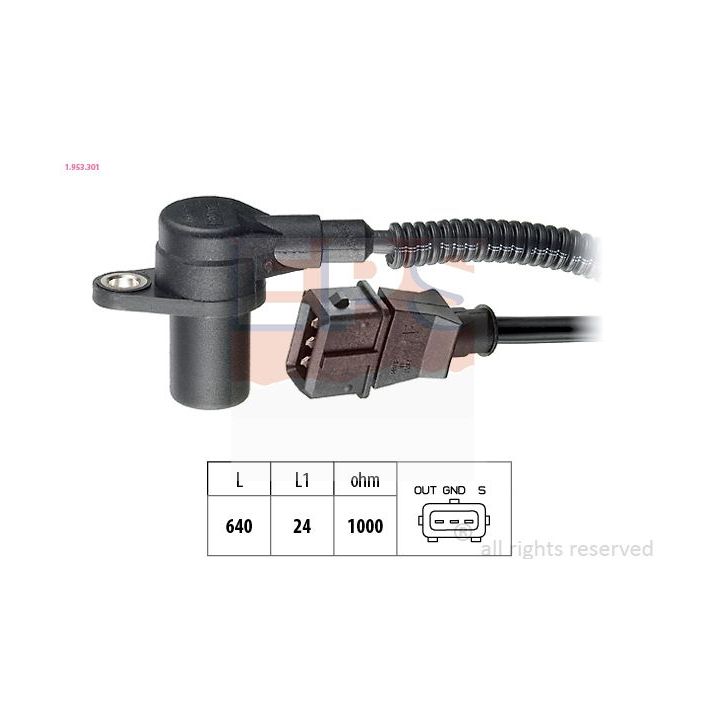 Jutiklis, alkūninio veleno impulsas EPS 1.953.301