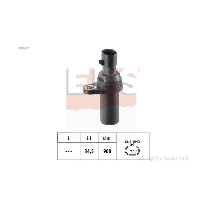 Jutiklis, alkūninio veleno impulsas EPS 1.953.377