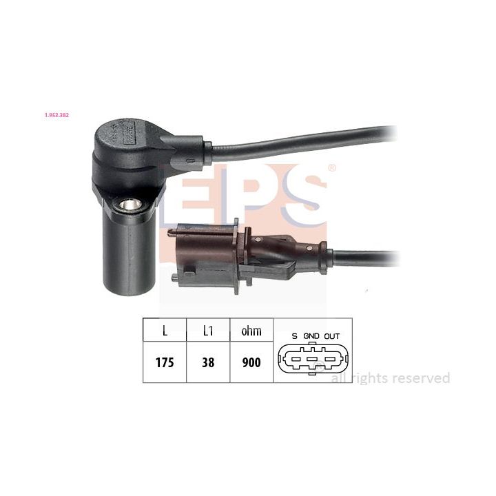 Jutiklis, alkūninio veleno impulsas EPS 1.953.382