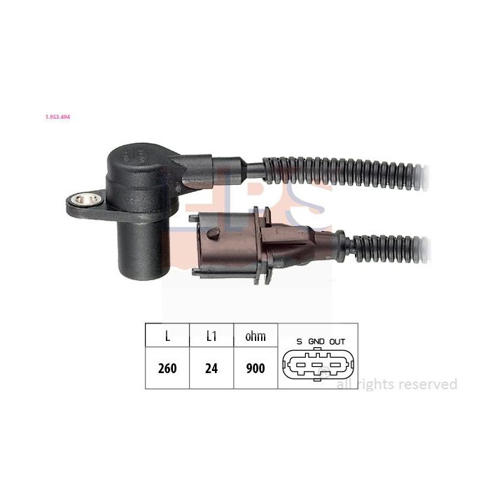 Jutiklis, alkūninio veleno impulsas EPS 1.953.494