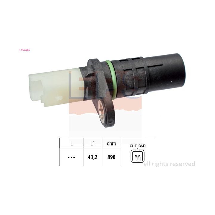 Jutiklis, alkūninio veleno impulsas EPS 1.953.555