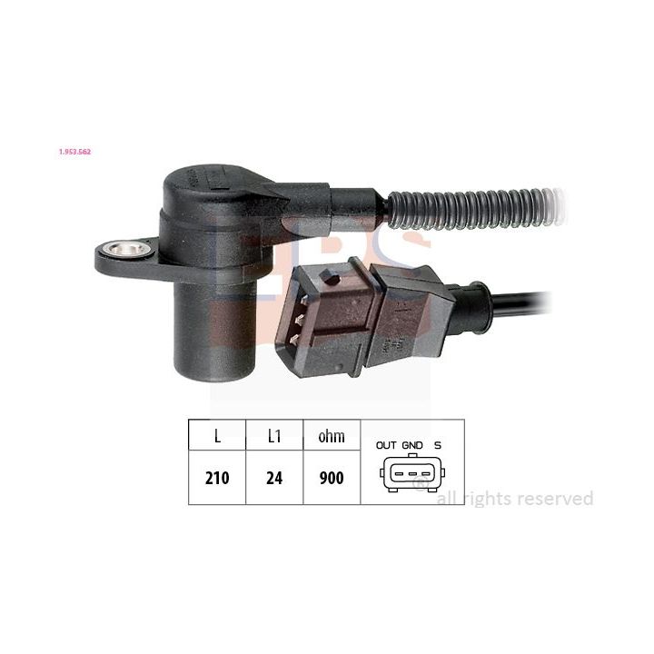 Jutiklis, alkūninio veleno impulsas EPS 1.953.562