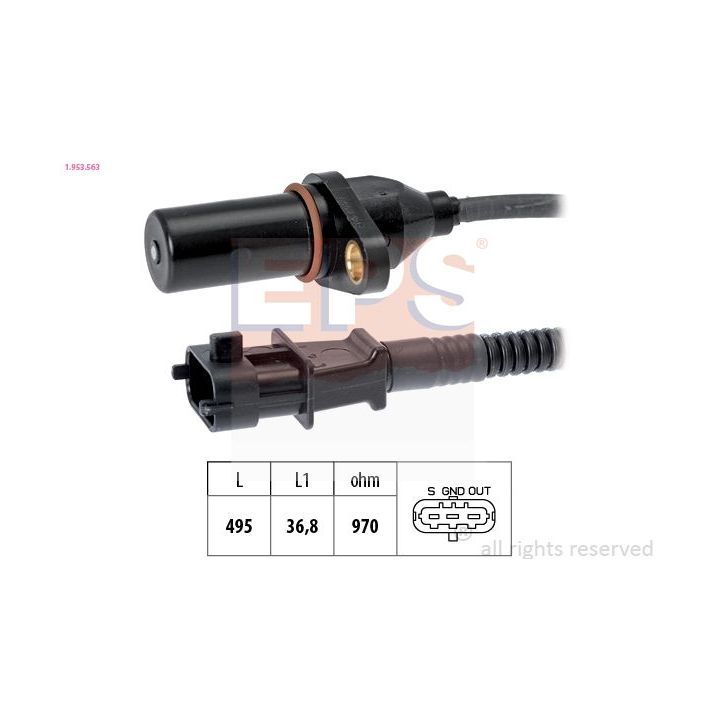 Jutiklis, alkūninio veleno impulsas EPS 1.953.563