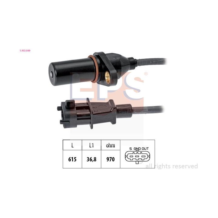 Jutiklis, alkūninio veleno impulsas EPS 1.953.569