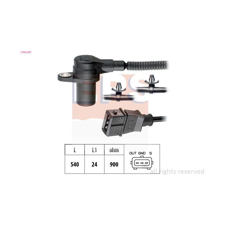 Jutiklis, alkūninio veleno impulsas EPS 1.953.587