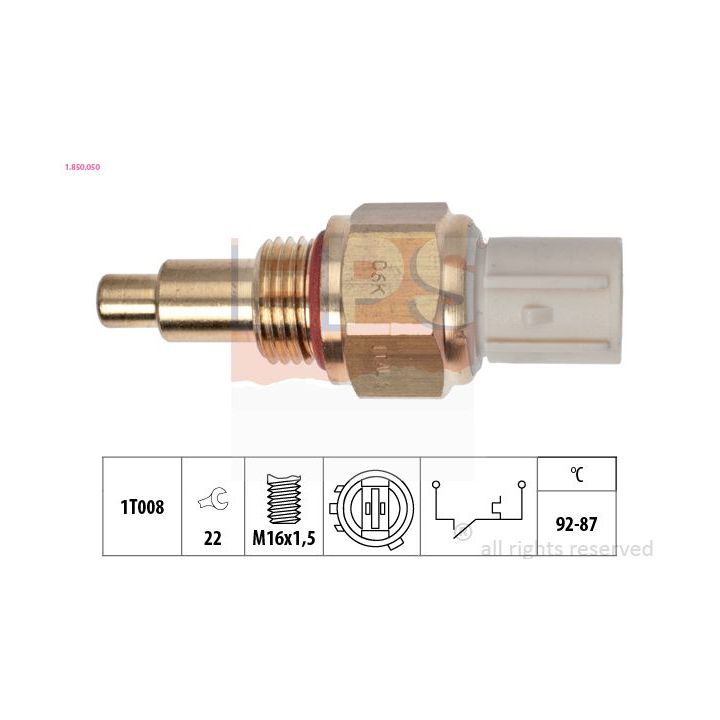 Temperatūros jungiklis, radiatoriaus ventiliatorius EPS 1.850.050