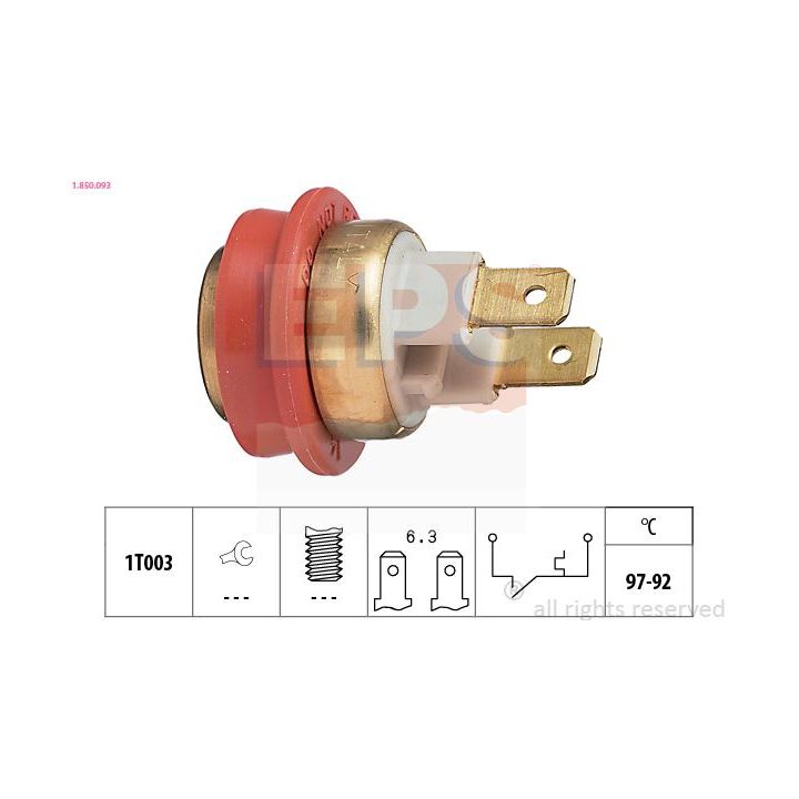 Temperatūros jungiklis, radiatoriaus ventiliatorius EPS 1.850.093