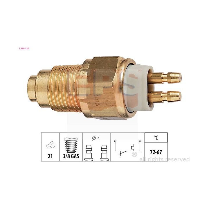 Temperatūros jungiklis, radiatoriaus ventiliatorius EPS 1.850.125