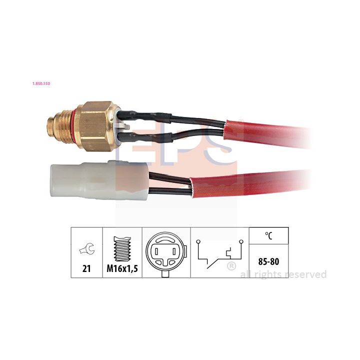 Temperatūros jungiklis, radiatoriaus ventiliatorius EPS 1.850.150
