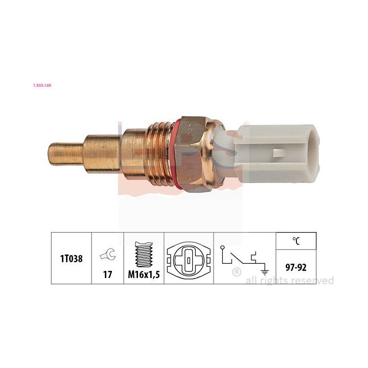 Temperatūros jungiklis, radiatoriaus ventiliatorius EPS 1.850.189