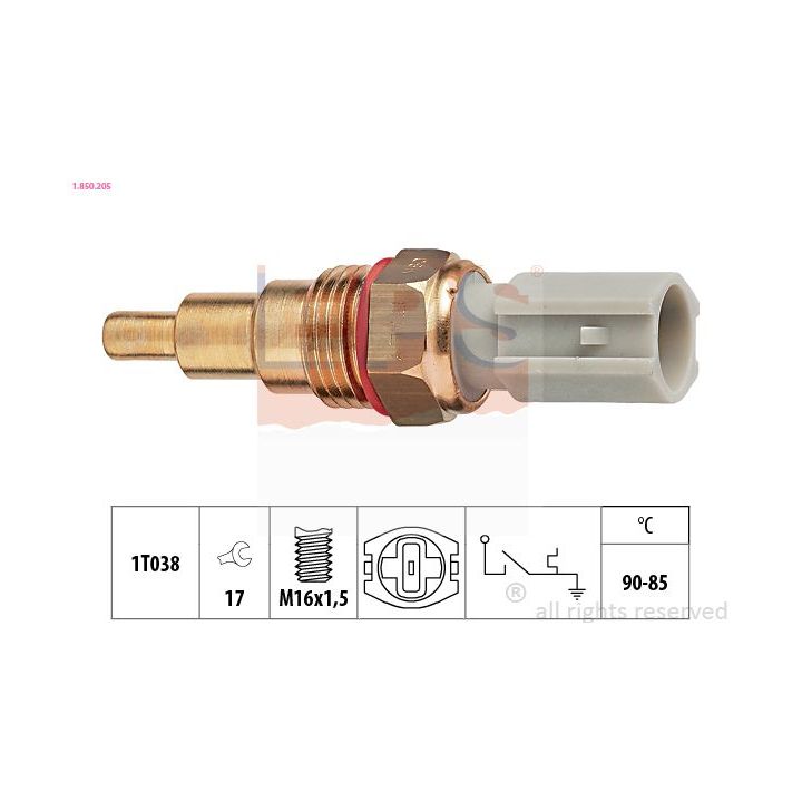 Temperatūros jungiklis, radiatoriaus ventiliatorius EPS 1.850.205