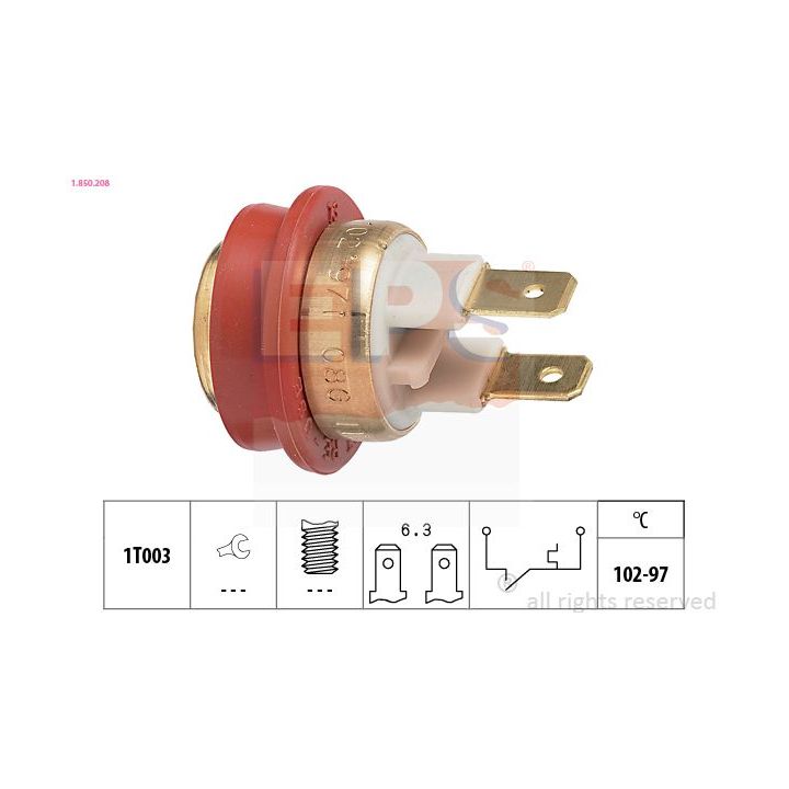 Temperatūros jungiklis, radiatoriaus ventiliatorius EPS 1.850.208