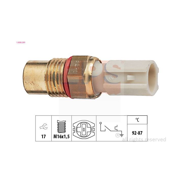 Temperatūros jungiklis, radiatoriaus ventiliatorius EPS 1.850.291