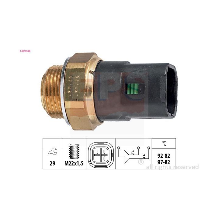 Temperatūros jungiklis, radiatoriaus ventiliatorius EPS 1.850.628