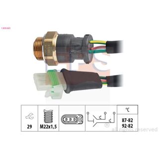 Temperatūros jungiklis, radiatoriaus ventiliatorius EPS 1.850.661