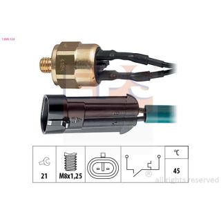 Temperatūros jungiklis, aušinimo skysčio įspėjimo lemputė EPS 1.840.124