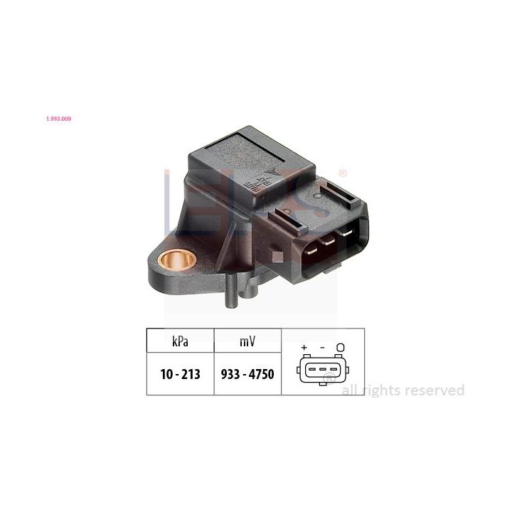 Oro slėgio jutiklis, aukščio adaptacija EPS 1.993.009