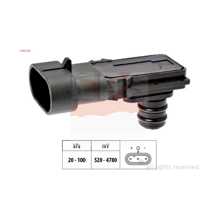 Oro slėgio jutiklis, aukščio adaptacija EPS 1.993.023