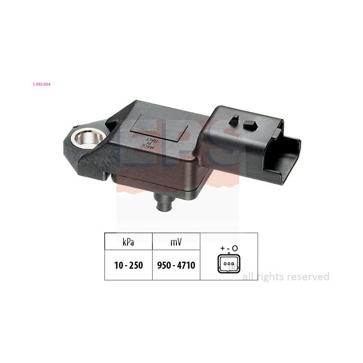 Oro slėgio jutiklis, aukščio adaptacija EPS 1.993.034