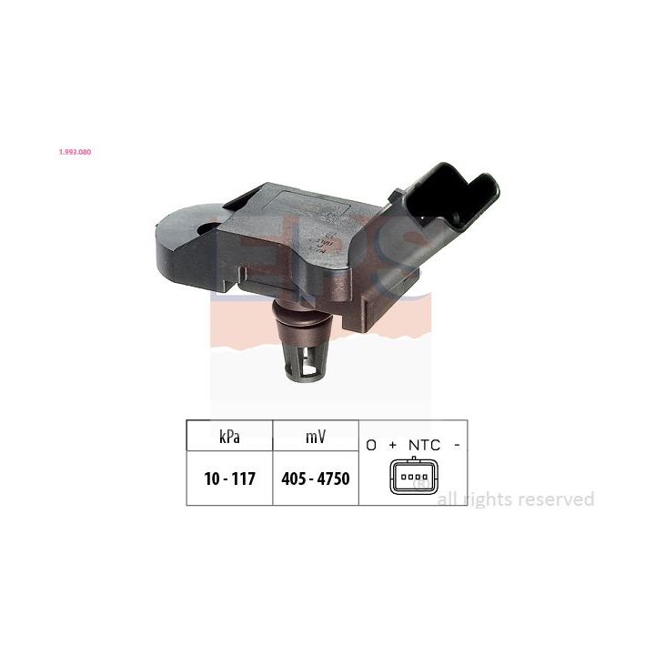 Oro slėgio jutiklis, aukščio adaptacija EPS 1.993.080