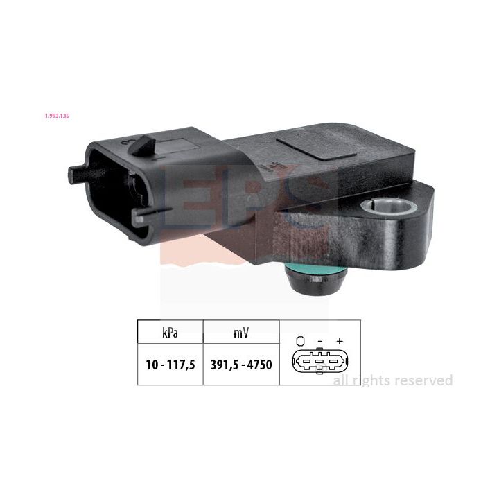 Oro slėgio jutiklis, aukščio adaptacija EPS 1.993.135
