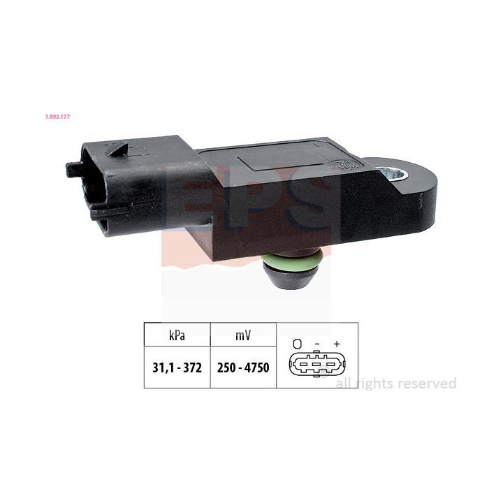Oro slėgio jutiklis, aukščio adaptacija EPS 1.993.177