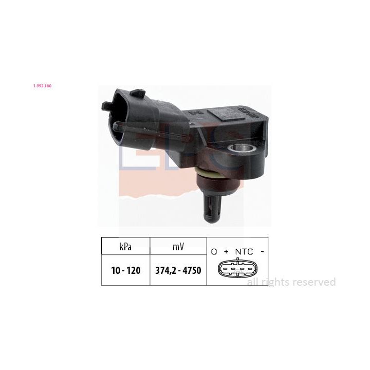 Oro slėgio jutiklis, aukščio adaptacija EPS 1.993.180